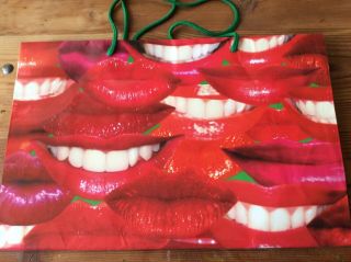 Love,  Marc Jacobs Rare Paper Shopping Bag With Lips - Vintage - Rare