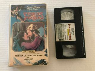 Walt Disney Home Video Stories And Fables Vhs Volume 9 Only Rare Clam Shell Case