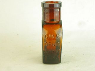 44452 Old Vintage Antique Glass Bottle Jar Pot Bovril Rare Cws Drug Meat Extract