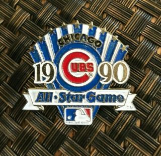 Vintage Mlb Baseball Chicago Cubs 1990 All Star Game Collectible Pin Rare L@@k
