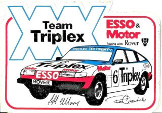 Rare Complete Team Triplex Rover S1 V8 Bscc Jeff Allam Sticker 1980s