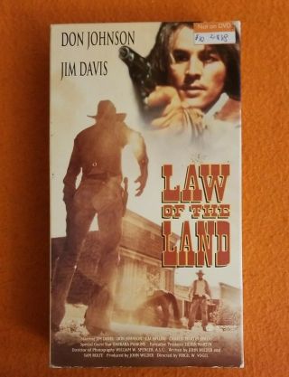 Law Of The Land Vhs 1976 World Vision Home Video Don Johnson Jim Davis 1986 Rare