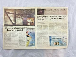 Resident Evil Apocalypse - Movie - Promotional Only - Newspaper - VERY RARE 3