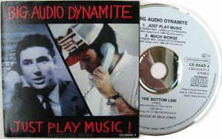 Big Audio Dynamite Just Play Music / The Bottom Line 1988 Rare Cd Single