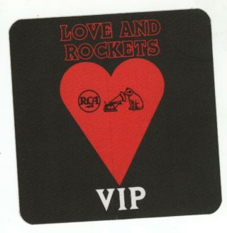 Rare Love And Rockets Black,  White,  Red Vip Backstage Pass