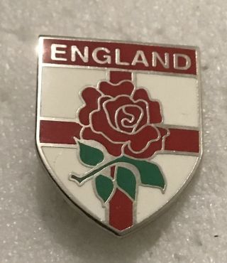 Rare England Rugby Union Supporter Enamel Badge - Wear With Pride For 6 Nations