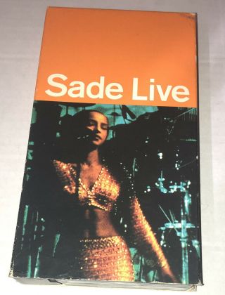 Sade Live Vhs 1994 Sonic Music Entertaiment Epic Music Video Very Rare