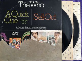 1973 The Who “a Quick One (happy Jack) / The Who Sell Out” 2xlps Mca2 - 4067 Rare Vg