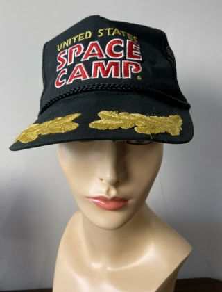 Rare Vintage 1980s United States Space Camp 80s Snapback Trucker Cap Nasa Vtg