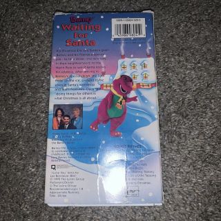Barney: Waiting for Santa (VHS) RARE WHITE TAPE EDUCATIONAL 3