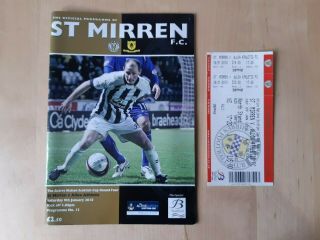 Ultra Rare St Mirren V Alloa Athletic,  Ticket - 10/1/2010 - Scottish C.