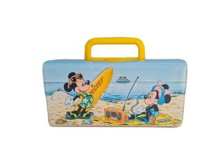 Disney Mickey & Minnie Mouse Vintage Collectors Cassette Case.  Rare 1992