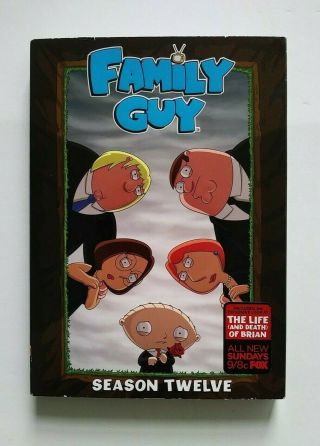 Family Guy: Season 12 / Twelve (dvd,  2014,  3 - Disc Set) Vg,  W/ Rare Slipcover