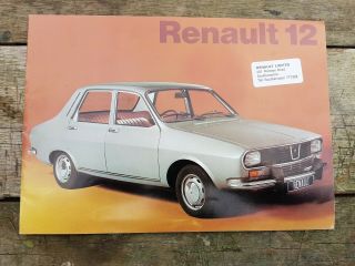 Renault 12 Sales Brochure Rare
