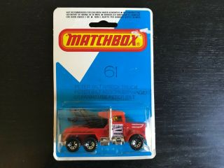 Matchbox Peter Bilt Wreck Truck No61 Rare In Package 1980