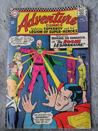 Adventure Comics Issue 349 Rare Vintage Collectable 1966 Dc Ft Superboy