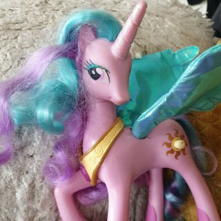 Rare My Little Pony Princess Celestia 8 " Tall Light Up Talking Hasbro Toys 2010