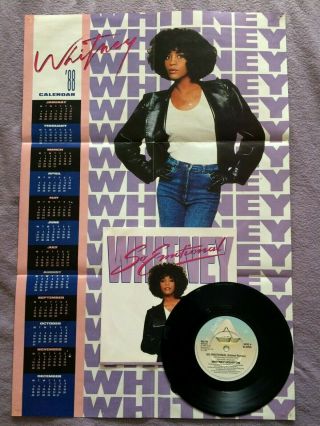 Whitney Houston - So Emotional (rare Uk Ltd.  Ed.  Poster Bag 7 " Vinyl 45 /n. )