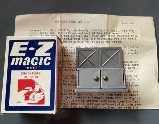 Vintage E - Z Magic Trick - The Miniature Die Box Rare Collectable Magic Trick