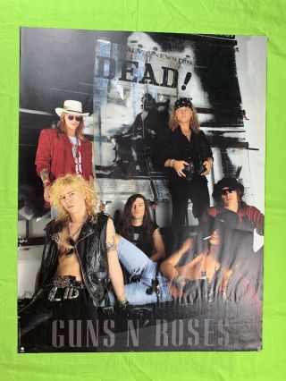 Rare Guns N’ Roses Dead Promo 1991 Poster 30x23