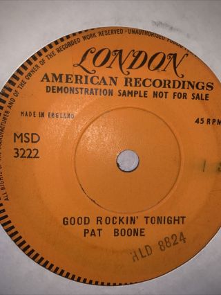 Pat Boone One Sided Demos Good Rockin Tonight If Dreams Come True Rare 45s 2