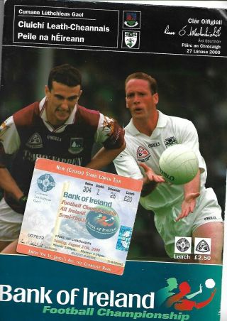 Gaa Football All Ireland Semi Final With Rare Ticket 2000 Kildare V Galway