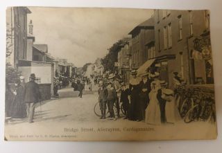 Rare Bridge Street Aberayron Postcard
