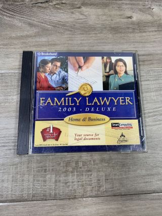 Quicken Family Lawyer 2003 Cd Rom Windows Suite Cdrom Fast Rare