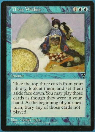 Three Wishes Visions Pld Blue Rare Magic Gathering Card (id 197810) Abugames