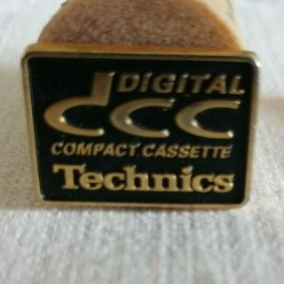 Rare Vintage Enamel Technics Dcc Digital Compact Cassette Lapel Pin Badge