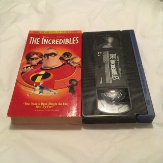The Incredibles RARE VHS Disney Pixar Home Video OOP HTF Animation 3