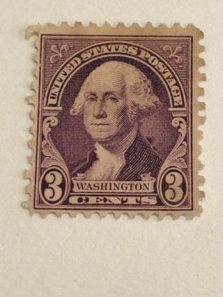 Rare - - - - George Washington 3 Cent Stamp.  1932.  Near,  Purple/violet
