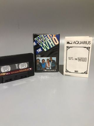 The Very Best Of The Who Rare Import (aquarious Label) Cassette Tape