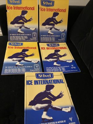 Signed Ice Figure Skating Programmes 1980s St Ivel Championship Scot Hamill Rare