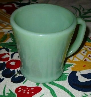 Vintage Rare Fire King Jadelite " D " Handled Coffee Mug