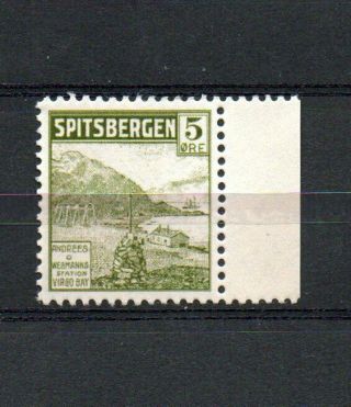 038.  Norway Local Post 1909 Spitsbergen Stamp Mnh Rare