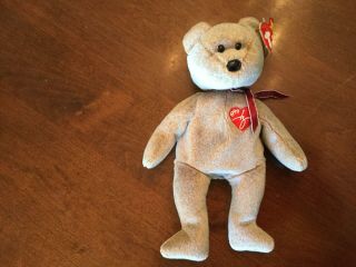 Beanie Baby 1999 Signature Bear With Tag Rare In