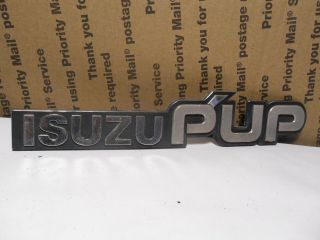 One Isuzu Pup Pickup Plastic Fender Emblem Badge Trim 1982 - 1986 Vintage Rare