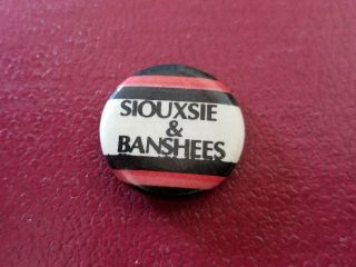 Siouxsie And The Banshees Rare Vintage Button Pinback Goth Legends