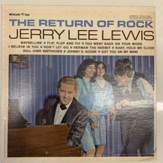 Rare Vg Lp Jerry Lee Lewis - The Return Of Rock - Us Mercury Wing