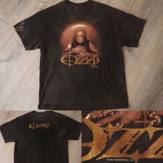 Rare Vtg Ozzy Ozbourne Black Sabbath Band Graphic Tour Tshirt 2001 Mens L Tee