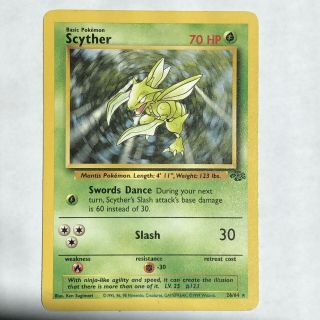 Scyther Pokemon Jungle Set 26/64 Rare Non Holo - Lightly Played