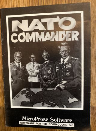 Rare Vintage Commodore 64 Nato Commander Computer Game Booklet Pamphlet