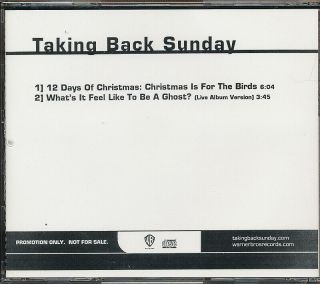 Taking Back Sunday 12 Days Of Xmas,  Live Track Rare Promo Cd Single 
