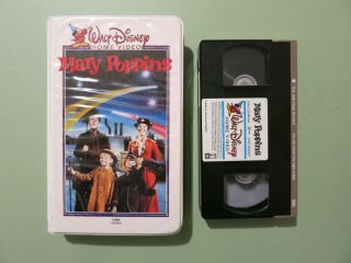 Mary Poppins (1964) Vhs - Walt Disney Home Video / Early White Clamshell / Rare