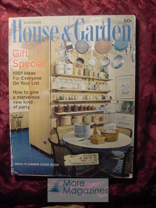Rare House & And Garden November 1963 Architecture Decoration Design Gardening