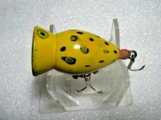 Rare Old Vintage Unknown Topwater Wood Popper Lure Lures Re - Paint ?