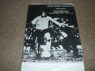 Rare Kevin Hector Testimonial Programme Derby County V Nottingham Forest 1977