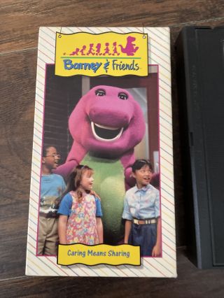 Barney & Friends Caring Means Sharing 4 VHS RARE OOP HTF VG, 3