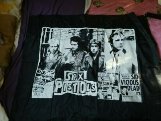Vintage Sex Pistols Flag - Rare - Huge 4x3 - Sid Vicious Johnny Rotten Sid Nancy